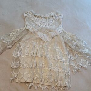 Elegant Lace Women’s Top in Cream